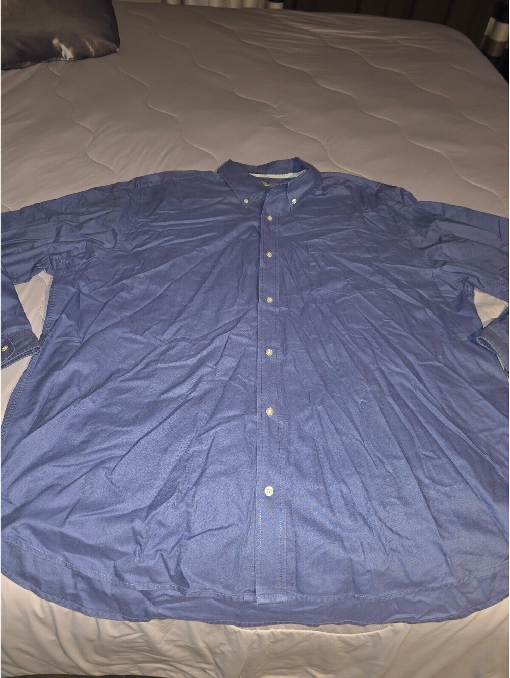 Old Navy Everyday Shirt Button Up Long Sleeve Shirt Men's Size Tall 3XL - blue
